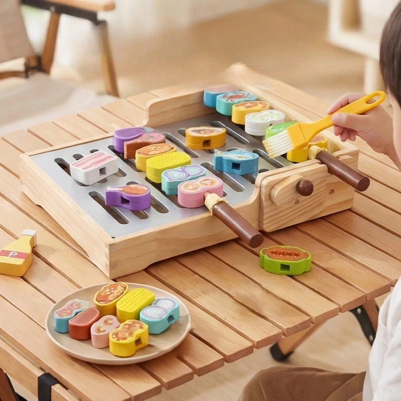 Wooden Pretend BBQ Playset, Simulation Grill Skewer Food Toy, Kids Role Play Interactive Desktop Game
Wooden Pretend BBQ Playset, Simulation Grill Skewer Food Toy, Kids Role Play Interactive Desktop Game