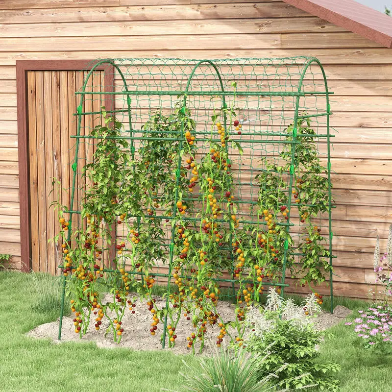 Outsunny Metal Garden Trellis, Arch Trellis for Climbing Plants Outdoor, A-Frame, with Climbing Net, 57" x 66" x 81", Green
Outsunny Metal Garden Trellis, Arch Trellis for Climbing Plants Outdoor, A-Frame, with Climbing Net, 57" x 66" x 81", Green