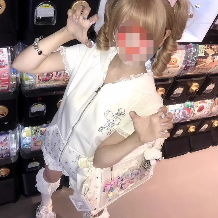 Spring Summer Y2K Rabbit Ear Hoodie Lace Splice Zipper Soft Cute Top Cardigan Women's Fashion Aby Cultural Clothing
Spring Summer Y2K Rabbit Ear Hoodie Lace Splice Zipper Soft Cute Top Cardigan Women's Fashion Aby Cultural Clothing