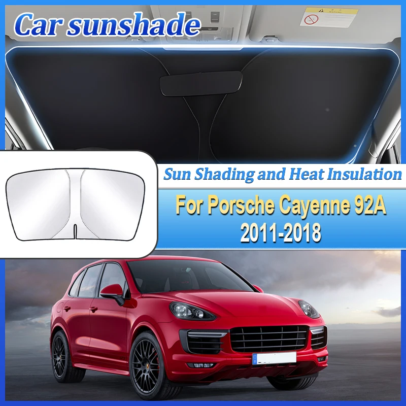 Car Sun Protection For Porsche Cayenne 92A E2 2011~2018 Anti-UV Steel Ring Front Windshield Sunshade Privacy Blocks Accessories 
Car Sun Protection For Porsche Cayenne 92A E2 2011~2018 Anti-UV Steel Ring Front Windshield Sunshade Privacy Blocks Accessories