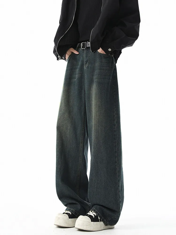 Мужские джинсы в американском ретро-стиле, синие, весенние, широкие, свободные, прямого кроя, в пол, повседневная одежда
Мужские джинсы в американском ретро-стиле, синие, весенние, широкие, свободные, прямого кроя, в пол, повседневная одежда