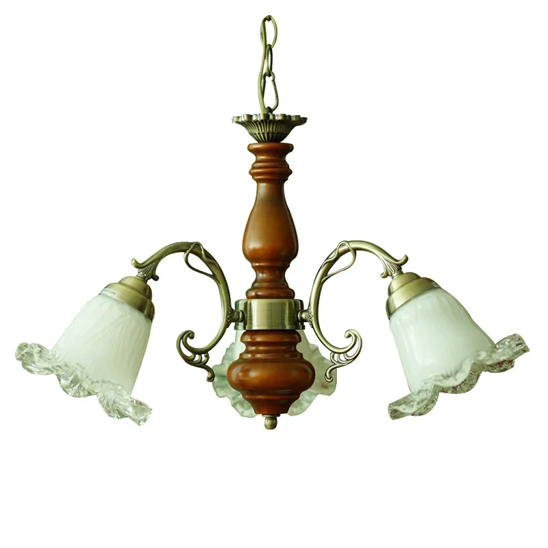 American retro French glass living room lamp ceiling lamp bedroom dining room European medieval solid wood chandelier
American retro French glass living room lamp ceiling lamp bedroom dining room European medieval solid wood chandelier