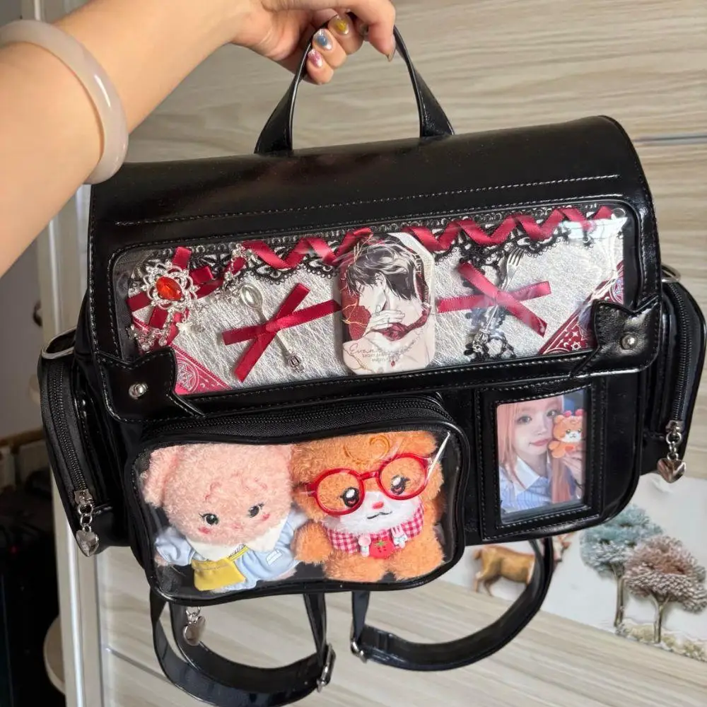 Y2K Ita Bag Harajuku Girl Transparent Pocket Large Capacity Crossbody Bag Lolita DIY Badge Display Casual Backpack Shoulder Bags
Y2K Ita Bag Harajuku Girl Transparent Pocket Large Capacity Crossbody Bag Lolita DIY Badge Display Casual Backpack Shoulder Bags
