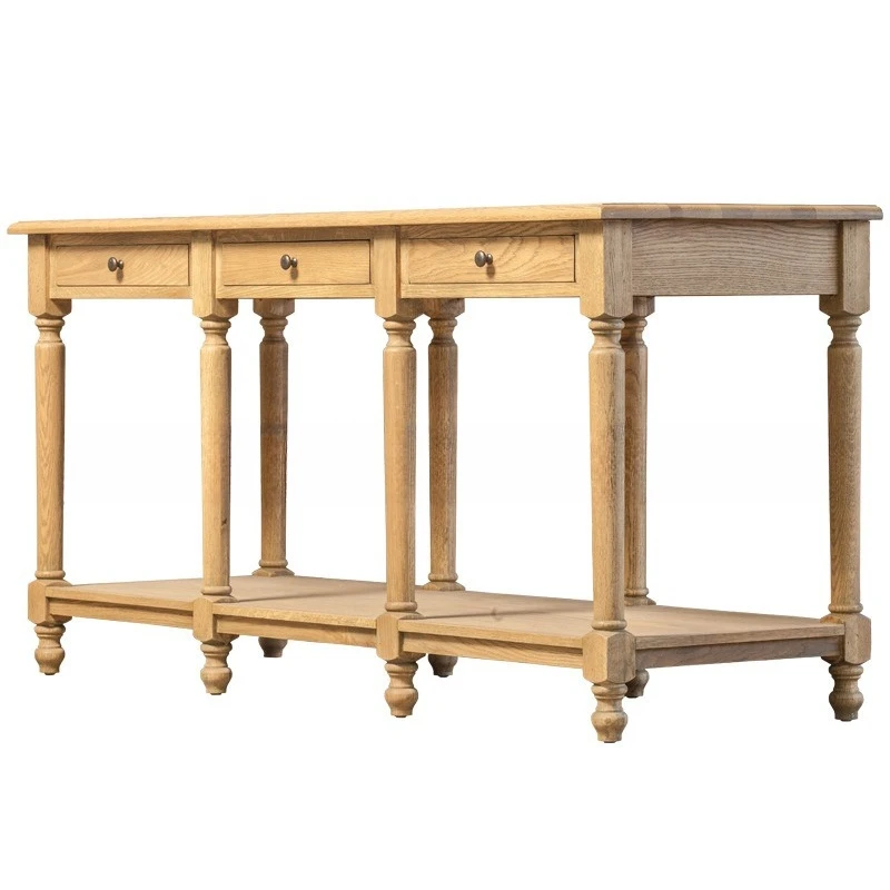 American solid wood entrance table furniture simple log old entrance hall storage table
American solid wood entrance table furniture simple log old entrance hall storage table