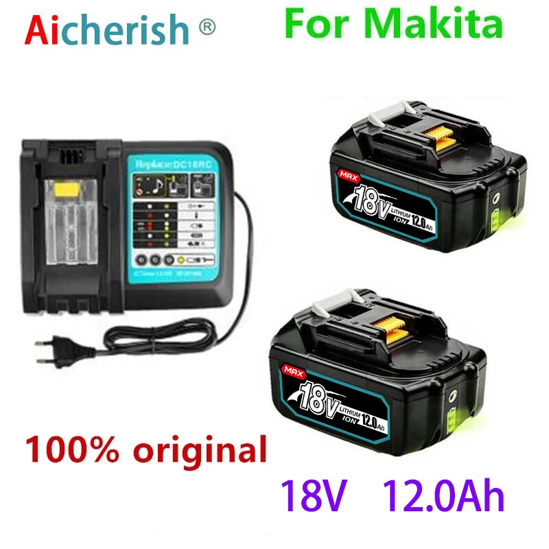 18V 12Ah Rechargeable Li-Ion Battery Replacement Power Battery for MAKITA BL1880 BL1860 BL1830 Battery+3A Charger
18V 12Ah Rechargeable Li-Ion Battery Replacement Power Battery for MAKITA BL1880 BL1860 BL1830 Battery+3A Charger