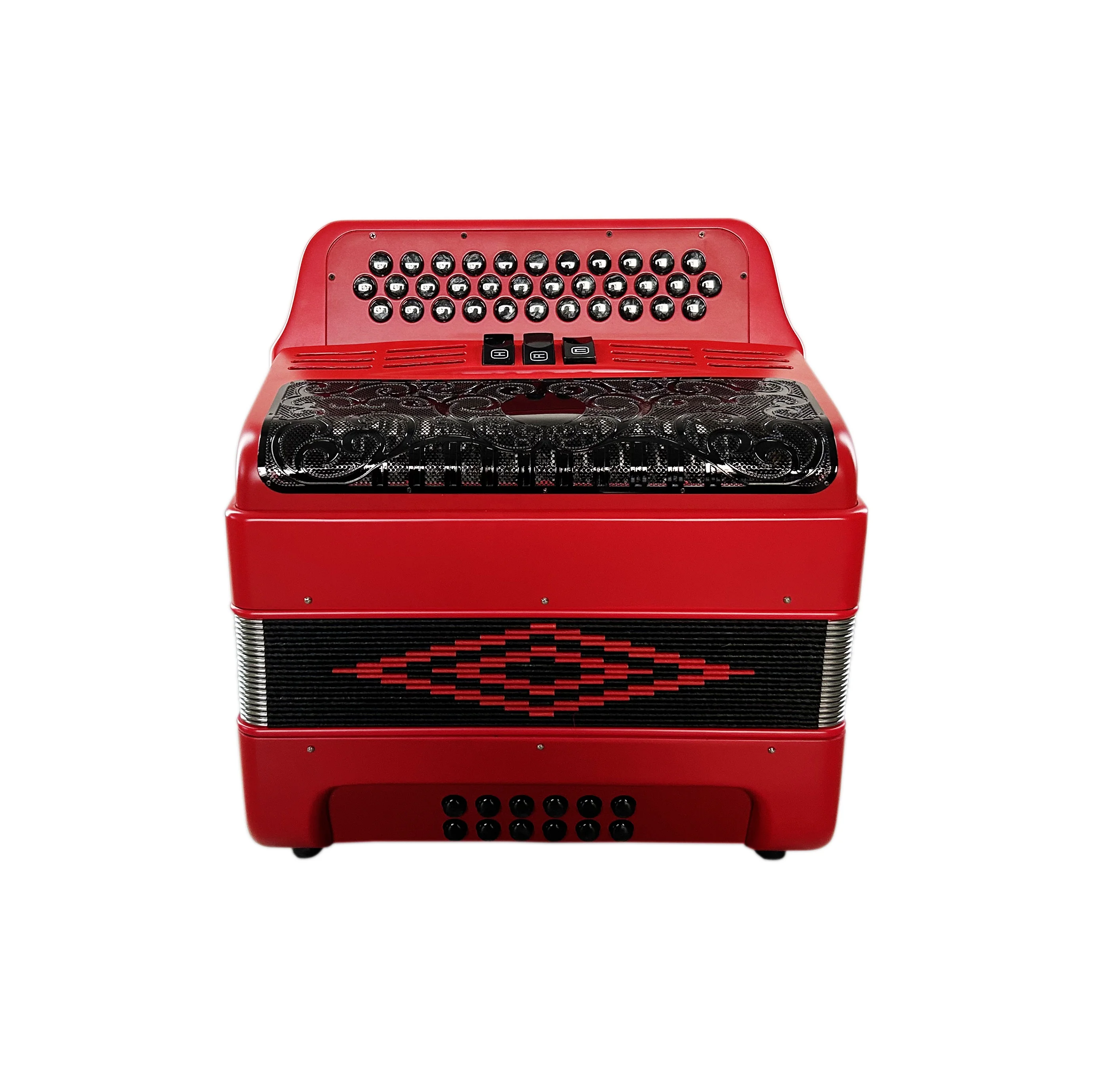 SEASOUND 34 Buttons 12 Bass 3 Registers Red Body Accordion Instrument Black Grill Black Button Acordeon JB3412C
SEASOUND 34 Buttons 12 Bass 3 Registers Red Body Accordion Instrument Black Grill Black Button Acordeon JB3412C