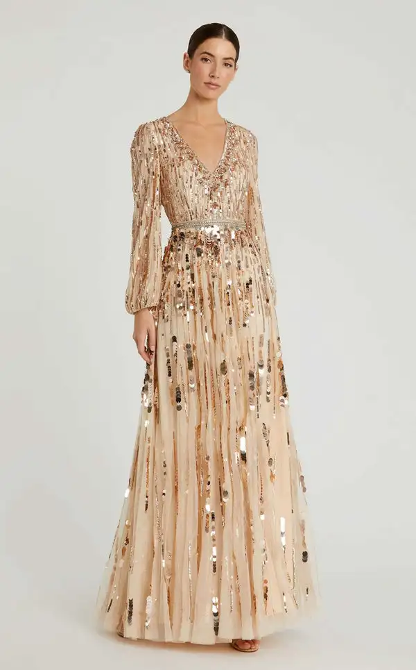Customized Exquisite Chiffon Sequined Pleat Sash Rhinestone A-line V-neck Long Dresses Bespoke Occasion Dresses Fashion Sparkle
Customized Exquisite Chiffon Sequined Pleat Sash Rhinestone A-line V-neck Long Dresses Bespoke Occasion Dresses Fashion Sparkle