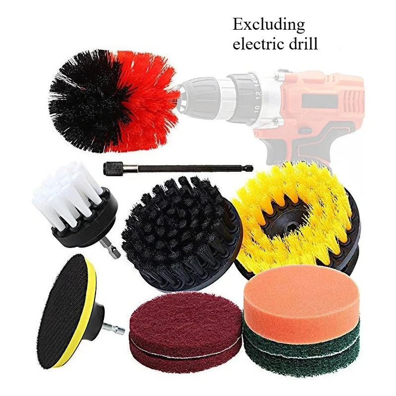 11PCS 5PCS Electric Drill Brush Cleaning Kit For Cleaning Bathroom Surfaces, Upholstery, Car Decoration Wheel scouring pads
11PCS 5PCS Electric Drill Brush Cleaning Kit For Cleaning Bathroom Surfaces, Upholstery, Car Decoration Wheel scouring pads