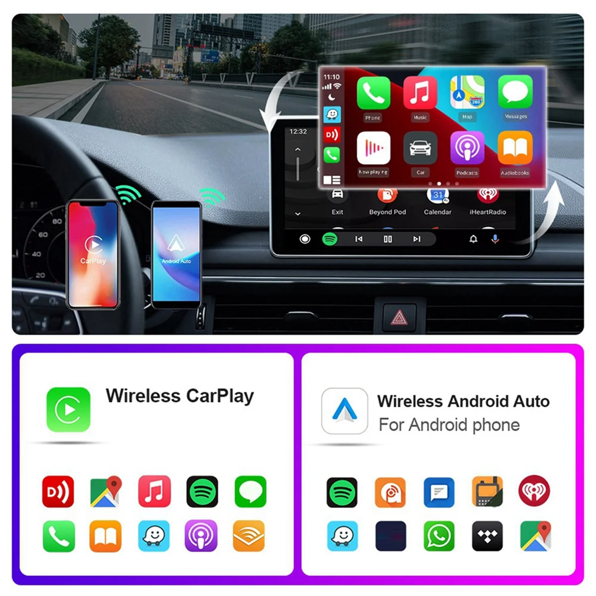 # 347L CarAiBox 2in1 Plug and Play Беспроводной адаптер CarPlay Беспроводной Android (черный)
# 347L CarAiBox 2in1 Plug and Play Беспроводной адаптер CarPlay Беспроводной Android (черный)
