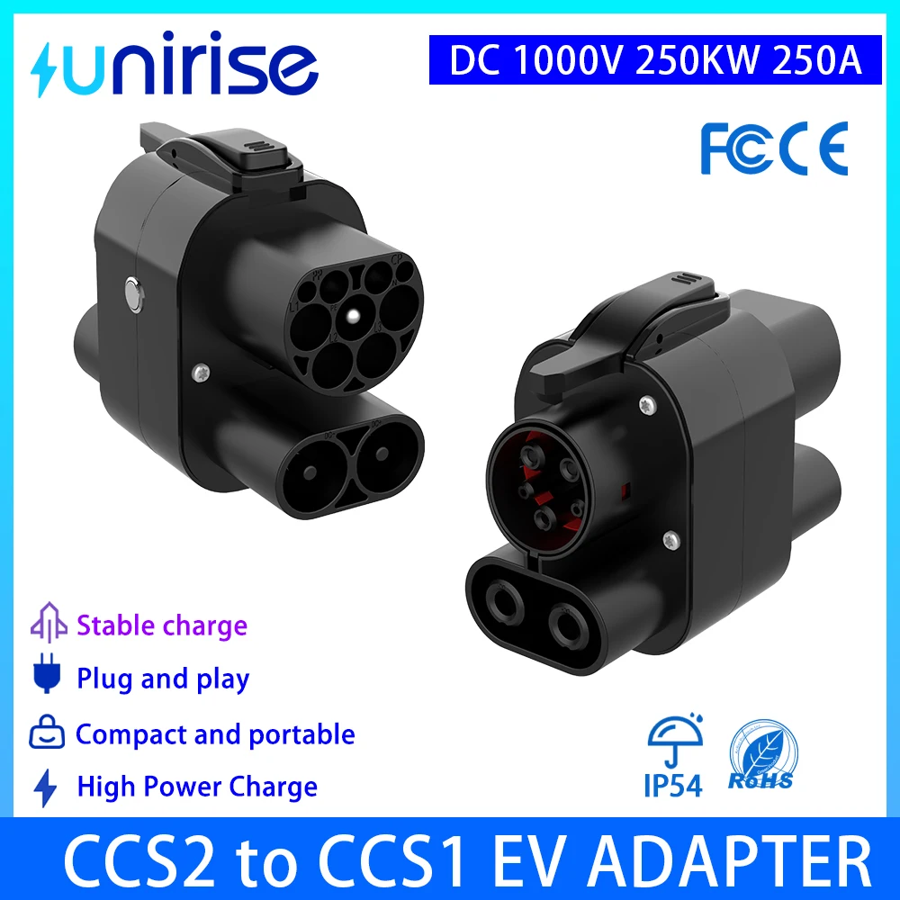 EV Adapter CCS2 to CCS1 250A 250KW 1000V DC Fast Electric Vehicle Portable Charger For car Charging CCS2 to CCS1 Adapter
EV Adapter CCS2 to CCS1 250A 250KW 1000V DC Fast Electric Vehicle Portable Charger For car Charging CCS2 to CCS1 Adapter