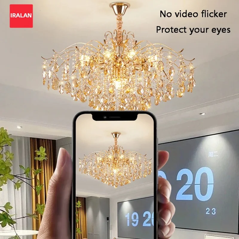 Modern Led Crystal Ceiling Light Fixture Luxury Gold Crystal Ceiling Pendant Lamp Lustre Living Room Home Decorations Chandelier
Modern Led Crystal Ceiling Light Fixture Luxury Gold Crystal Ceiling Pendant Lamp Lustre Living Room Home Decorations Chandelier