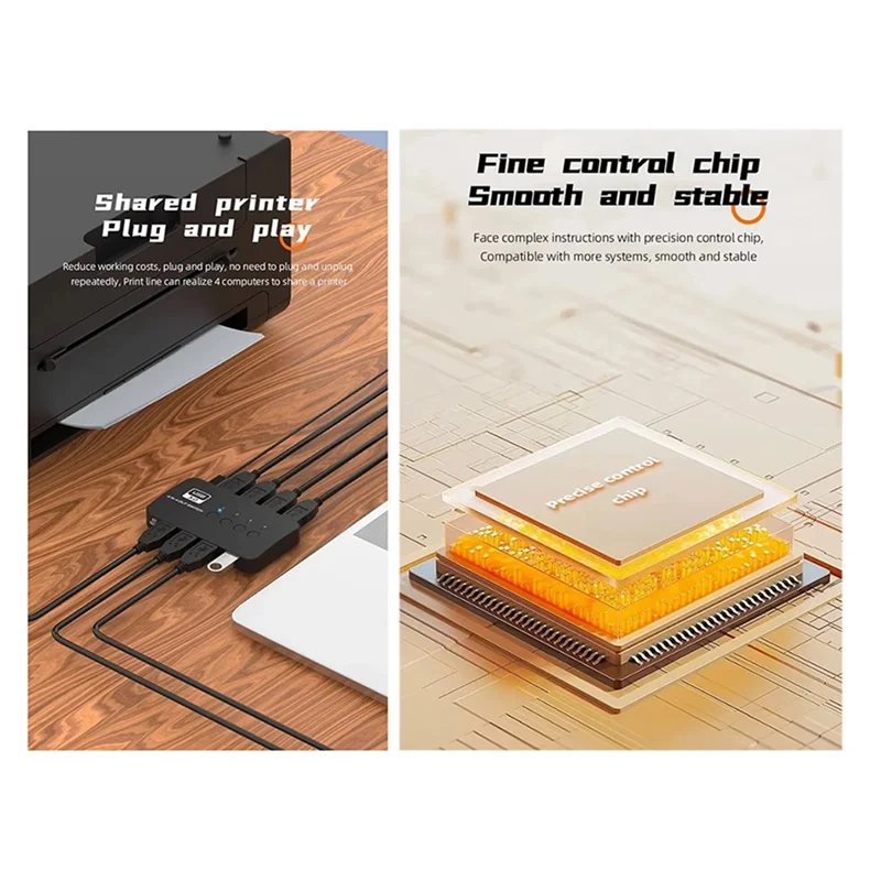 NEW-Switcher USB3.0 4 In 4 Out Multi-Device Sharing High-Speed Transmission For Keyboard Mouse Printer
NEW-Switcher USB3.0 4 In 4 Out Multi-Device Sharing High-Speed Transmission For Keyboard Mouse Printer