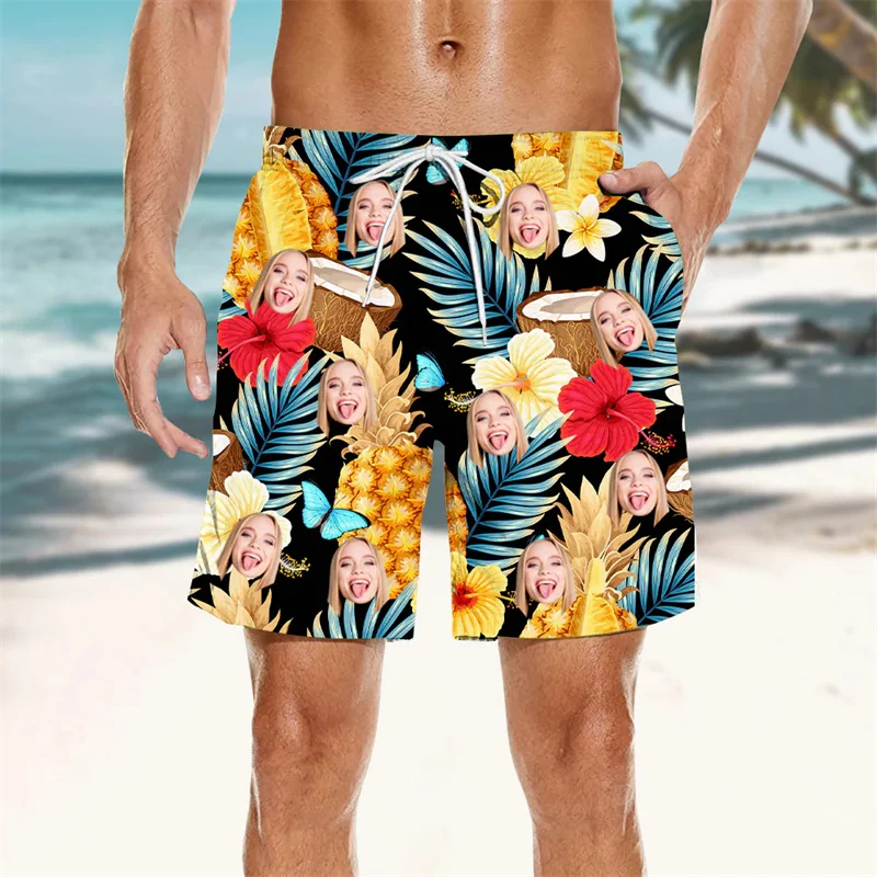 Пляжные шорты с цветочным узором и листьями, мужские пляжные шорты с 3D принтом, тропические растения, плавки для лица на заказ, летние гавайские шорты для серфинга 
Пляжные шорты с цветочным узором и листьями, мужские пляжные шорты с 3D принтом, тропические растения, плавки для лица на заказ, летние гавайские шорты для серфинга
