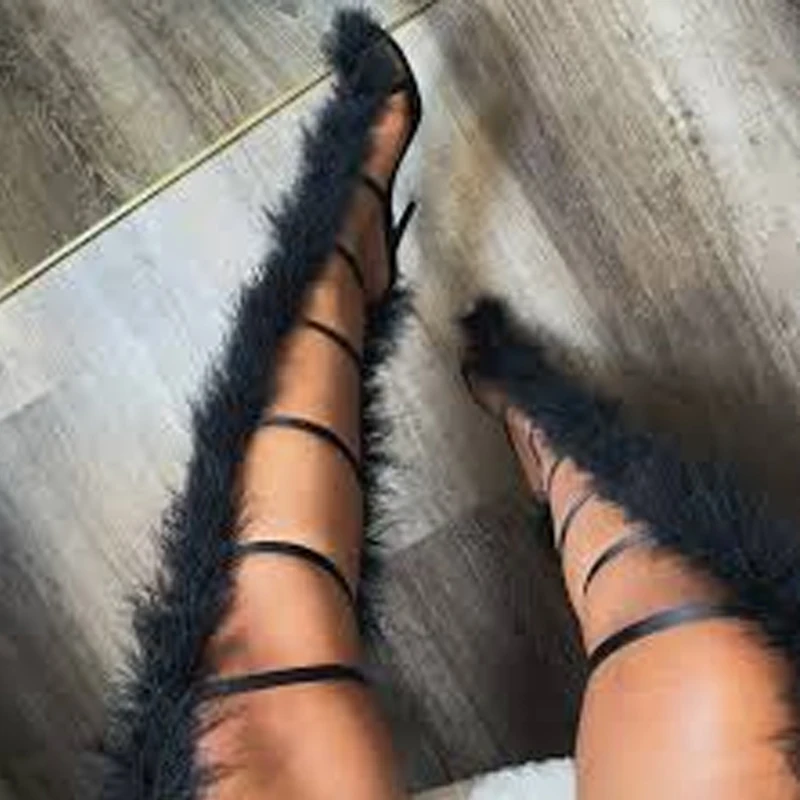 Black Feather Belt Buckles Stiletto Sandals Woman Summer 2026 Fur Hollow Open Toe High Heel Sexy Summer Boots Fashion Shoes
Black Feather Belt Buckles Stiletto Sandals Woman Summer 2026 Fur Hollow Open Toe High Heel Sexy Summer Boots Fashion Shoes
