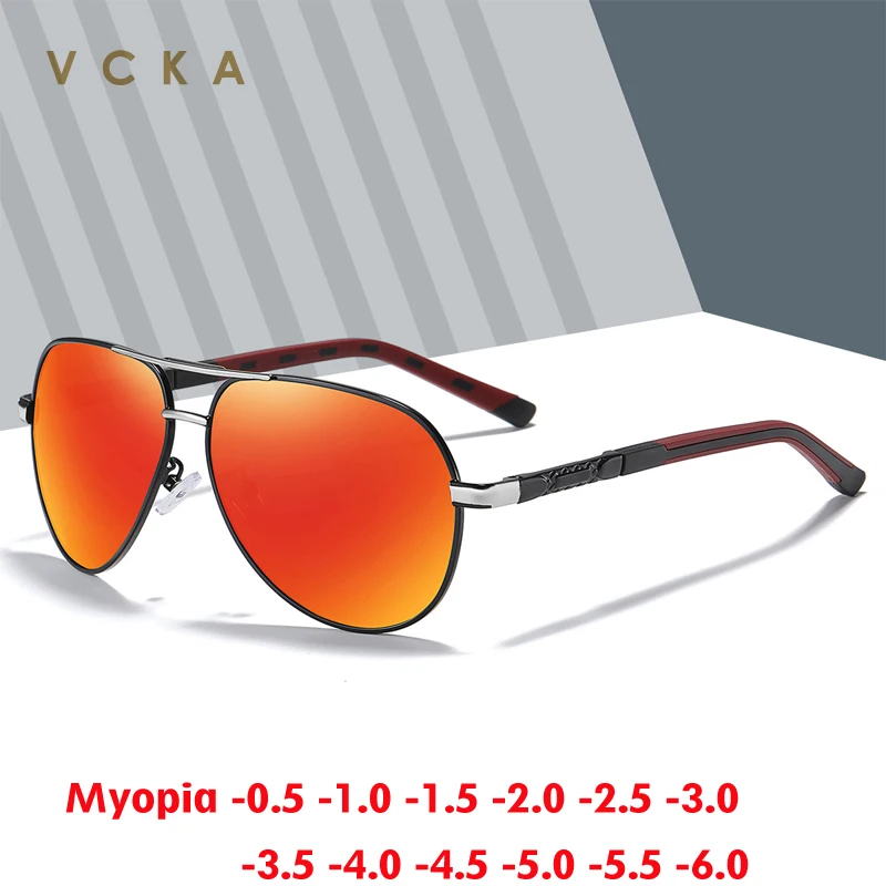 Мужские солнцезащитные очки для близорукости VCKA, поляризационные очки с защитой UV400, Классические солнцезащитные очки, очки с индивидуальным рецептом от-0,50 до-6,0
Мужские солнцезащитные очки для близорукости VCKA, поляризационные очки с защитой UV400, Классические солнцезащитные очки, очки с индивидуальным рецептом от-0,50 до-6,0