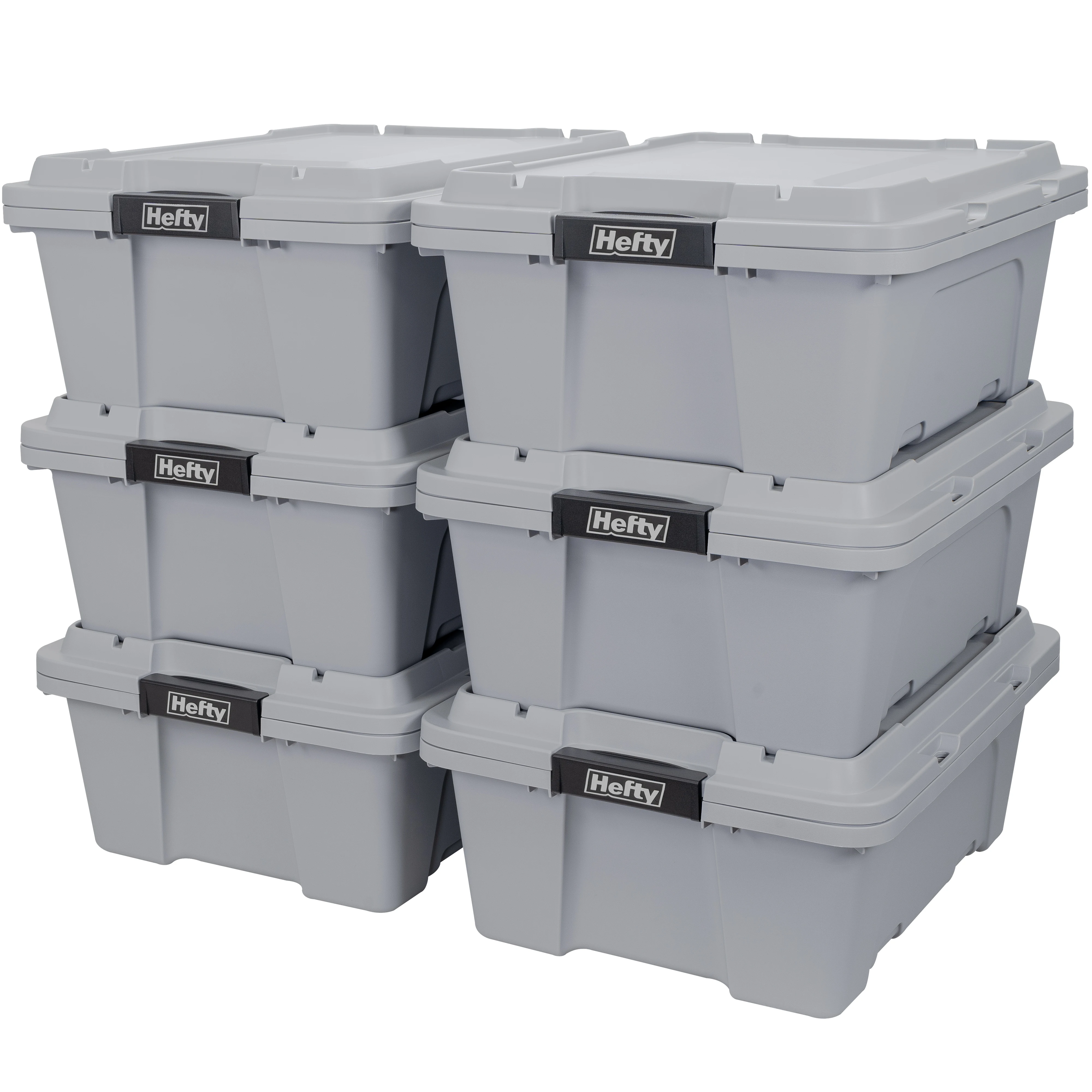 12 Gallon Max Pro Plastic Utility Storage Tote, Gray, 6 Pack
12 Gallon Max Pro Plastic Utility Storage Tote, Gray, 6 Pack