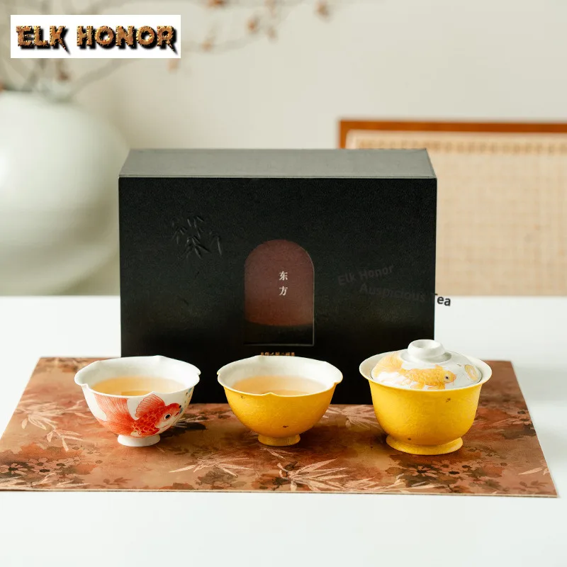 Hand-painted Koi Fish Tea Set Complete Set Boutique Tea Ceremony Set Teapot And Tea Cup Set Chinese Tea Set Accessories Craft
Hand-painted Koi Fish Tea Set Complete Set Boutique Tea Ceremony Set Teapot And Tea Cup Set Chinese Tea Set Accessories Craft