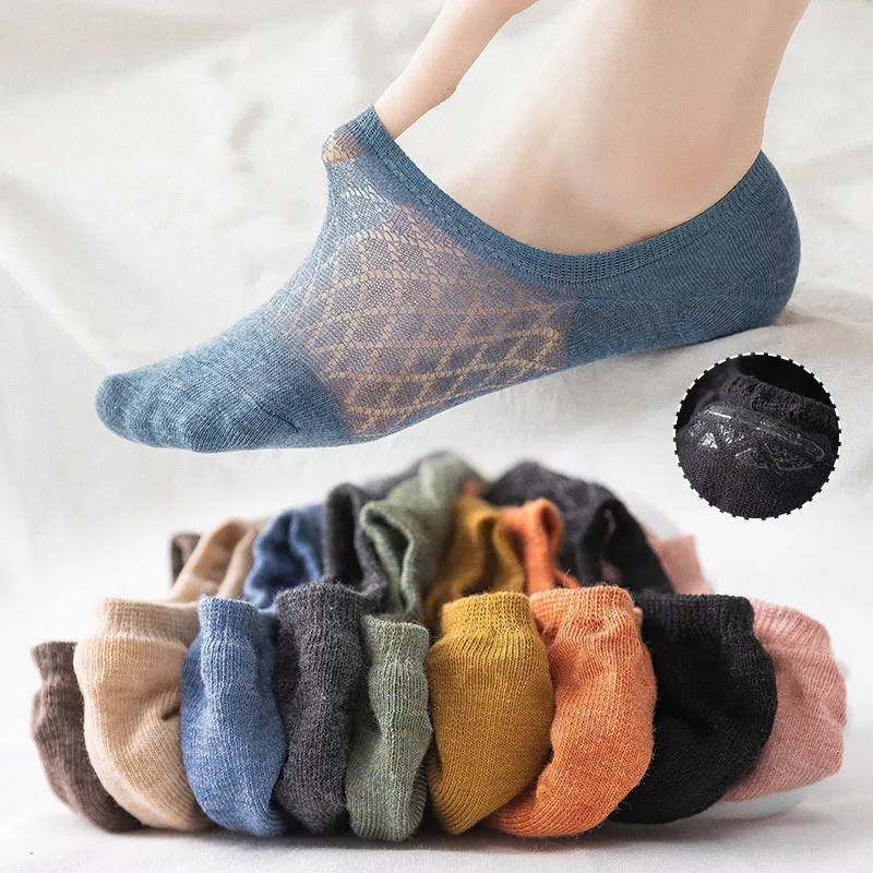 5 Pairs/Lot Spring And Summer New Women's Fresh Shallow Mouth Socks Trend Invisible Breathable Solid Color Mesh Socks Wholesale
5 Pairs/Lot Spring And Summer New Women's Fresh Shallow Mouth Socks Trend Invisible Breathable Solid Color Mesh Socks Wholesale