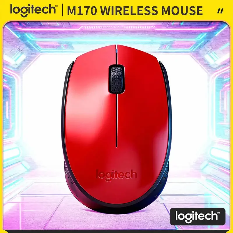 Logitech M170 Wireless Portable Mouse Comfortable Grip 3 Buttons Reliable Connection for PC Laptop Desktop Computer
