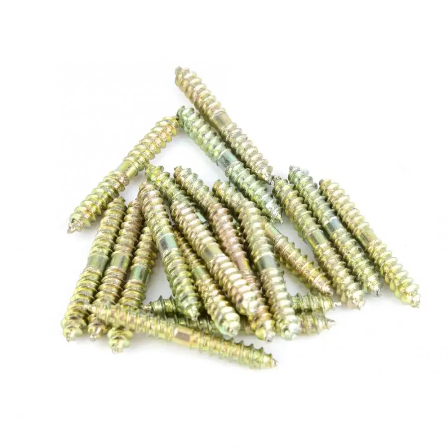 20Pcs 5*40mm Zinc Plated Iron Dowel Screw DIY Wood Woodworking Furniture Connector Double Ended Screw Pointed Self-Tapping Screw
20Pcs 5*40mm Zinc Plated Iron Dowel Screw DIY Wood Woodworking Furniture Connector Double Ended Screw Pointed Self-Tapping Screw