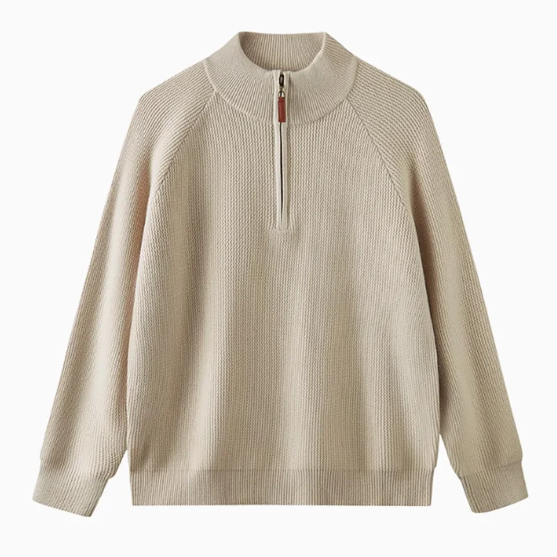 【 Wool 】 Machine washable, easy to take care of, autumn and winter casual pull-up, half-zipper stand-up collar knitted sweater,
【 Wool 】 Machine washable, easy to take care of, autumn and winter casual pull-up, half-zipper stand-up collar knitted sweater,