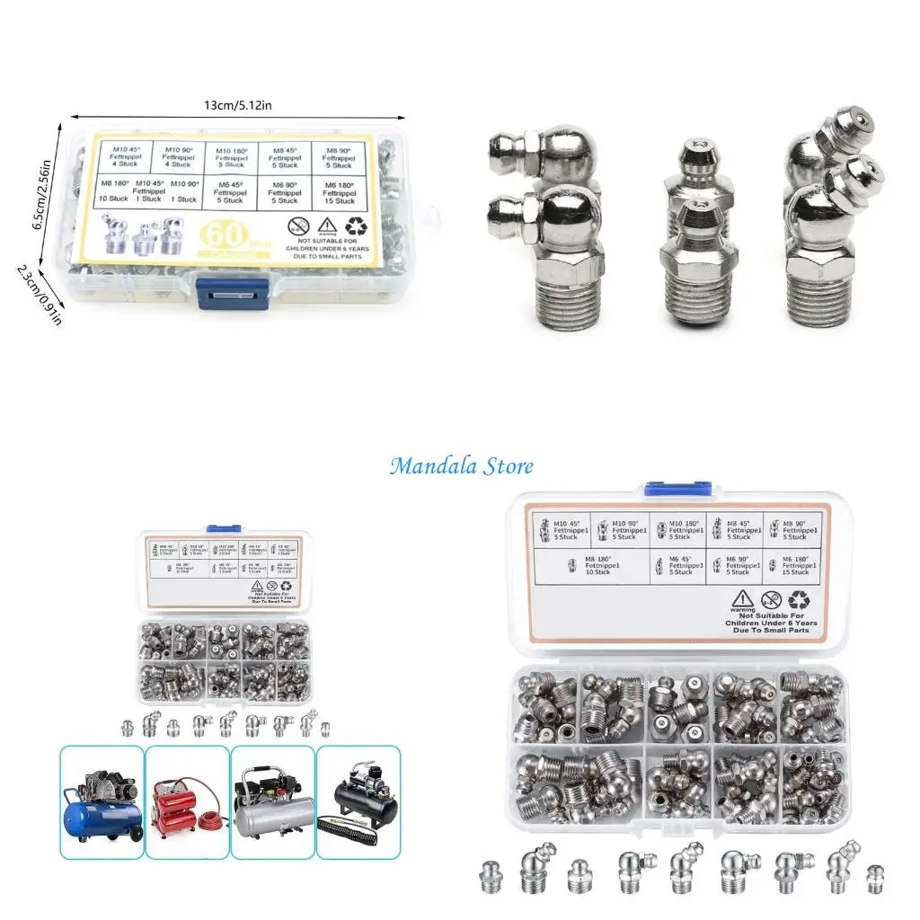 U2JC 60pcs/set Screw Set Straight Hydraulical Grease Nipples set Grease Nipple Tapers
U2JC 60pcs/set Screw Set Straight Hydraulical Grease Nipples set Grease Nipple Tapers