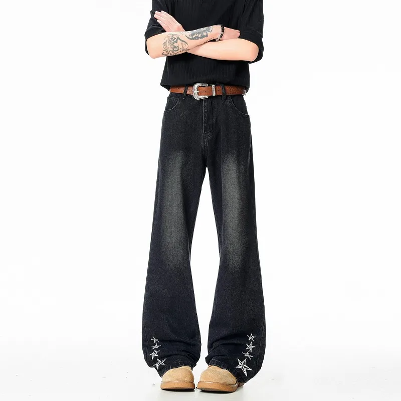 Men High Street Embroidered Flare Jeans Vintage Washed Slim Fit American Style Streetwear Casual Denim Pants
Men High Street Embroidered Flare Jeans Vintage Washed Slim Fit American Style Streetwear Casual Denim Pants