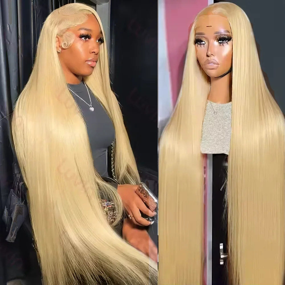 613 13X4 13x6 HD Lace Front Human Hair 200 Density Blonde Straight Lace Front Wig Human Hair Pre Plucked Wig For Women 46 Inch
613 13X4 13x6 HD Lace Front Human Hair 200 Density Blonde Straight Lace Front Wig Human Hair Pre Plucked Wig For Women 46 Inch