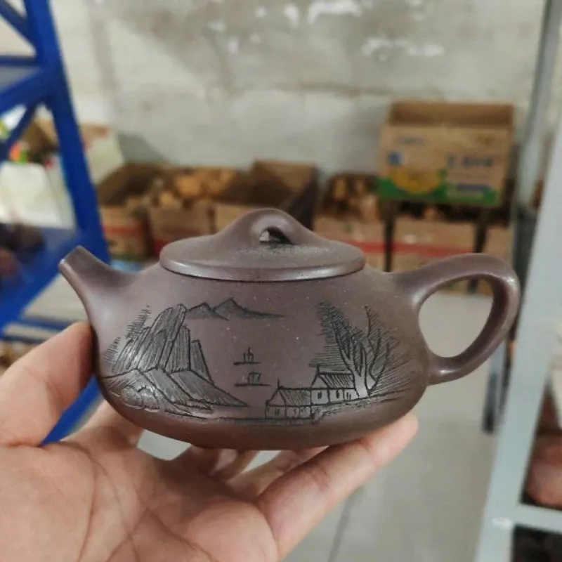 Китайский чайник из фиолетовой глины Yixing, искусственный чайный набор, домашний чайный сервиз, чайный горшок с волшебным рисунком, 240 мл, 1 шт.
Китайский чайник из фиолетовой глины Yixing, искусственный чайный набор, домашний чайный сервиз, чайный горшок с волшебным рисунком, 240 мл, 1 шт.