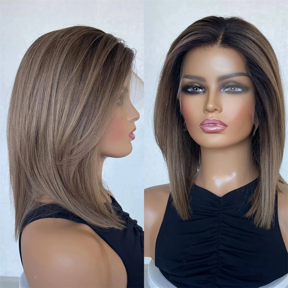 Short Straight Bob 13x4 Ombre Brown Synthetic Lace Front Wig Swiss HD Lace Wig Soft Straight Wig Original Factory Cheap Wigs
Short Straight Bob 13x4 Ombre Brown Synthetic Lace Front Wig Swiss HD Lace Wig Soft Straight Wig Original Factory Cheap Wigs