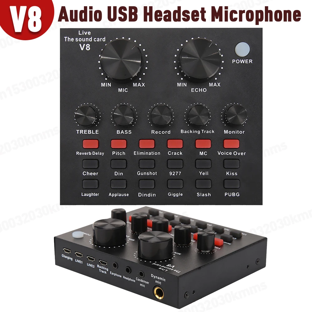 V8 USB 5.0 Audio Sound Card USB External Headset Microphone Webcast Live Broadcast Sound Card V8 sound card звуковой кабель
V8 USB 5.0 Audio Sound Card USB External Headset Microphone Webcast Live Broadcast Sound Card V8 sound card звуковой кабель