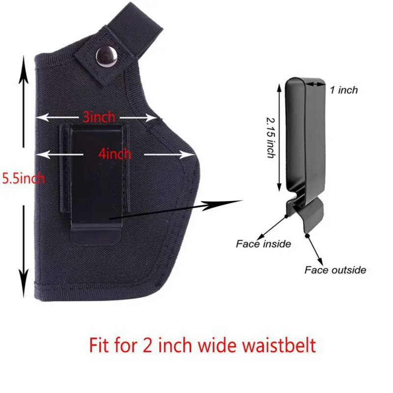 Universal Tactical Holster Bag w/Clip IWB OWB Gun Hidden Carrying Holster Outdoor Training Pistol Cover Case for Left Right Hand
Universal Tactical Holster Bag w/Clip IWB OWB Gun Hidden Carrying Holster Outdoor Training Pistol Cover Case for Left Right Hand