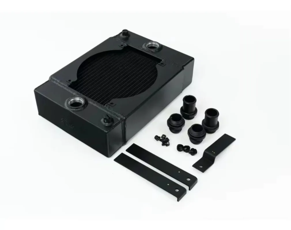Universal Drag Race Tuck Radiator 10.5in H X 10in L X 3.6in W - Black