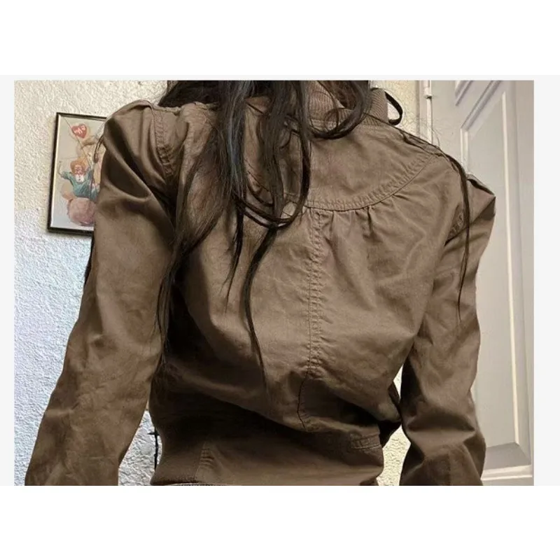 Vintage Corduroy Patchwork Waist Solid Color Zipper Lapel Jacket Cropped Coat Women's American Top
Vintage Corduroy Patchwork Waist Solid Color Zipper Lapel Jacket Cropped Coat Women's American Top