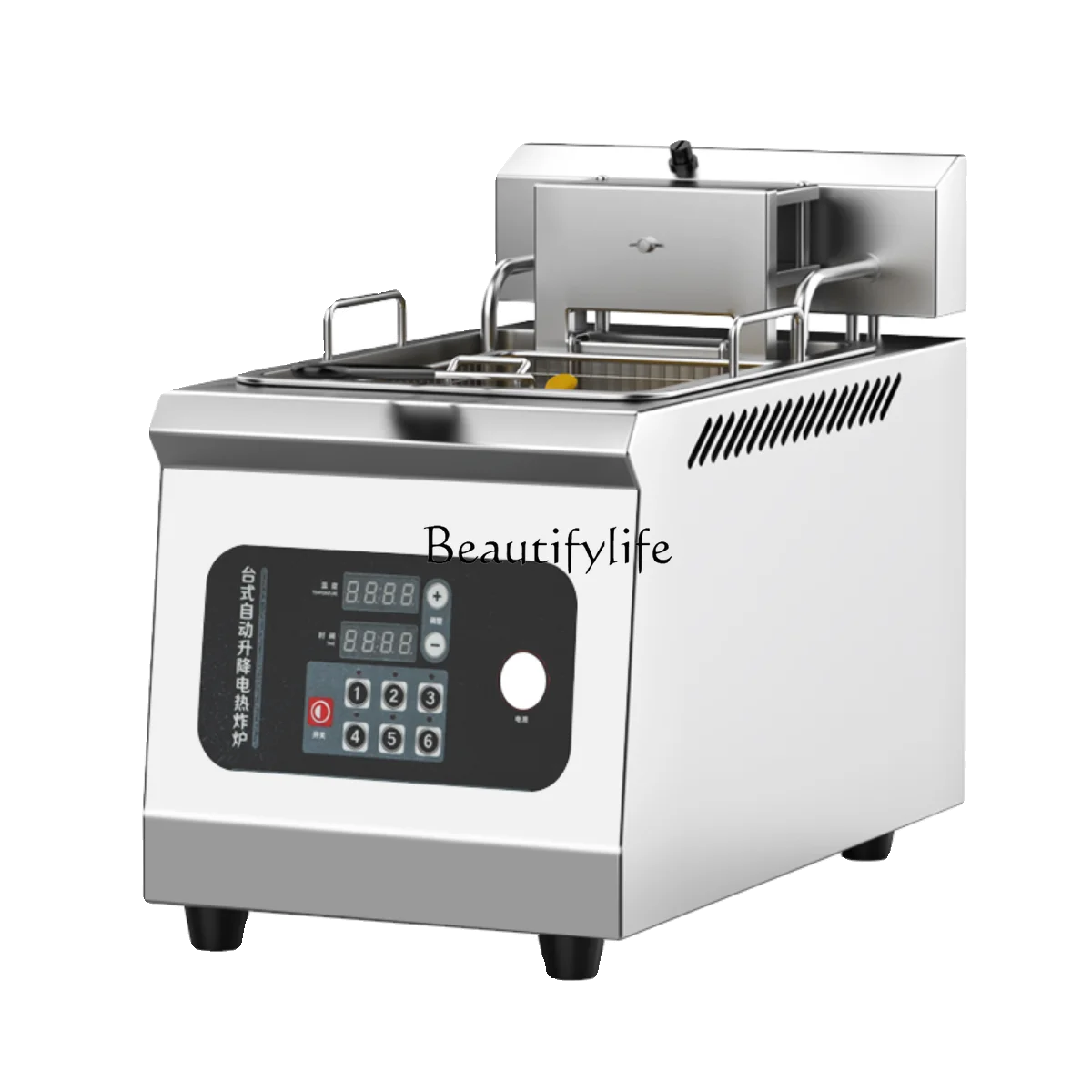Desktop automatic lifting electric fryer Fried fries French fries skewer equipment
Desktop automatic lifting electric fryer Fried fries French fries skewer equipment