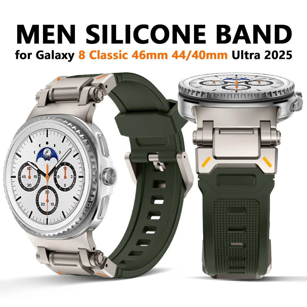 Силиконовый ремешок для Samsung Galaxy Watch 8 Classic, 46 мм, 8, 44 мм, 40 мм, ремешок без зазоров для Galaxy Watch Ultra 2025 2024, браслет 47 мм
Силиконовый ремешок для Samsung Galaxy Watch 8 Classic, 46 мм, 8, 44 мм, 40 мм, ремешок без зазоров для Galaxy Watch Ultra 2025 2024, браслет 47 мм