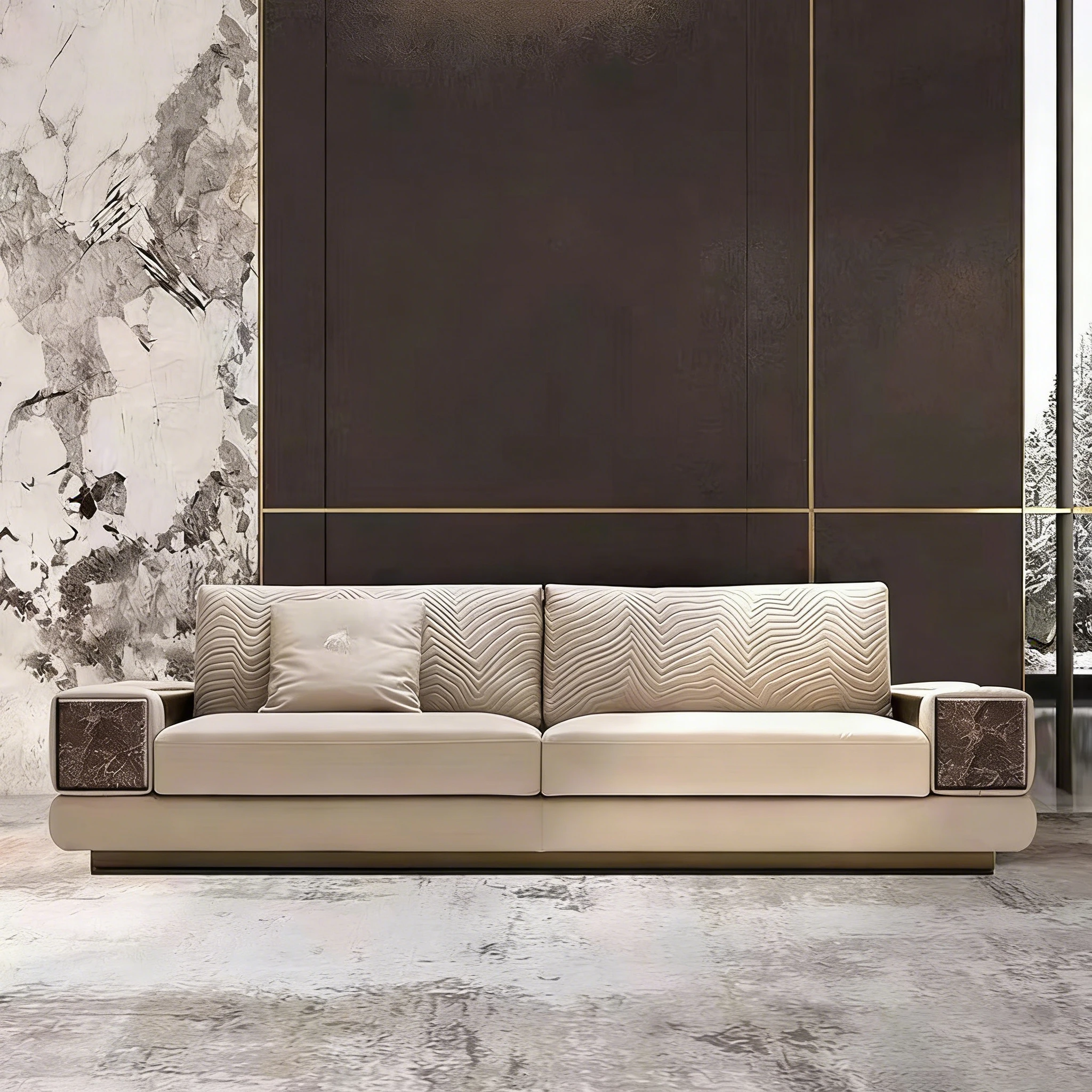 Italian fashion style leather square double sofa, environmentally friendly and durable, suitable for living room
Italian fashion style leather square double sofa, environmentally friendly and durable, suitable for living room