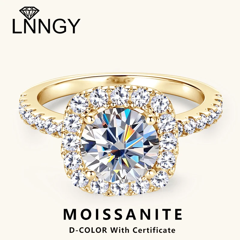 Lnngy 8mm 2ct Moissanite Halo Ring Certified 925 Sterling Silver Engagement Rings For Women Girls Wedding Party Jewelry Gift
Lnngy 8mm 2ct Moissanite Halo Ring Certified 925 Sterling Silver Engagement Rings For Women Girls Wedding Party Jewelry Gift