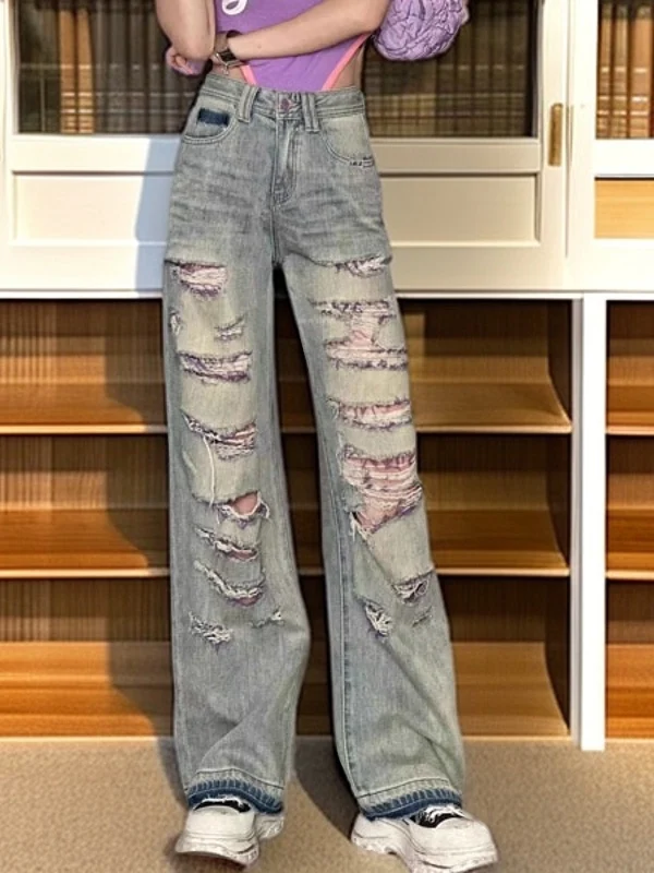 Spring 2026 High Waist Wide Leg Jeans Women's Loose Fit Waed Denim Pants Torn Casual Sle Multi ket High Waist Jeans
Spring 2026 High Waist Wide Leg Jeans Women's Loose Fit Waed Denim Pants Torn Casual Sle Multi ket High Waist Jeans