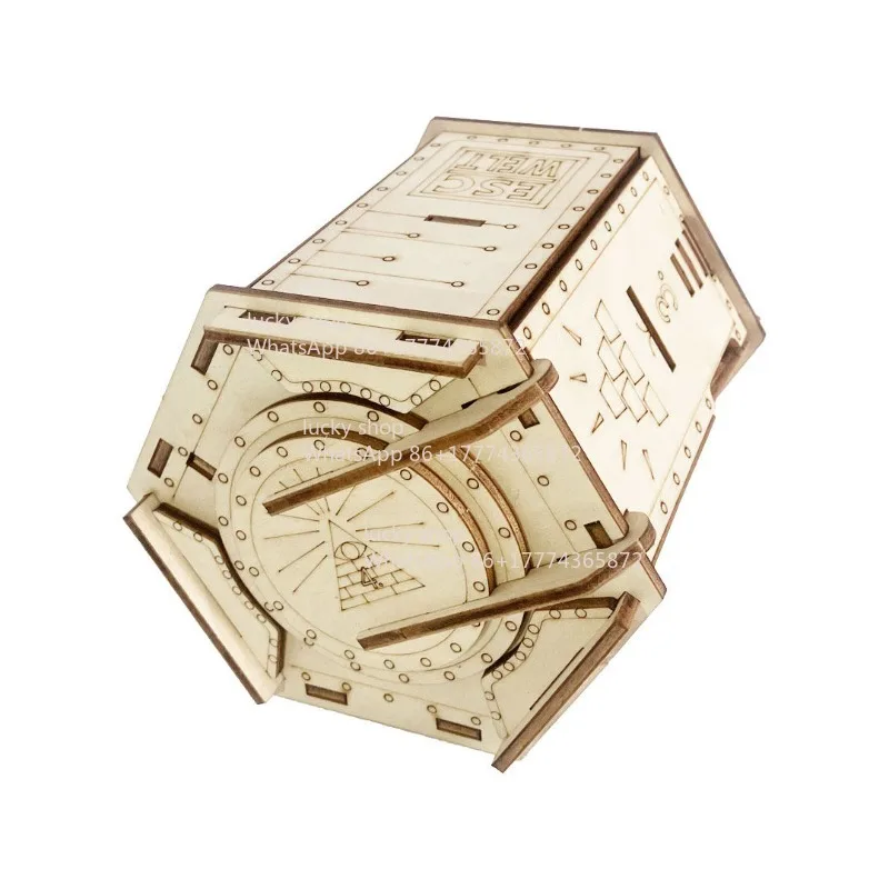 Wooden Escape Room Mechanism Box, Hell Level Ultra Hard Secret Decryption Case, Creative Handcrafted Desktop Gift
Wooden Escape Room Mechanism Box, Hell Level Ultra Hard Secret Decryption Case, Creative Handcrafted Desktop Gift