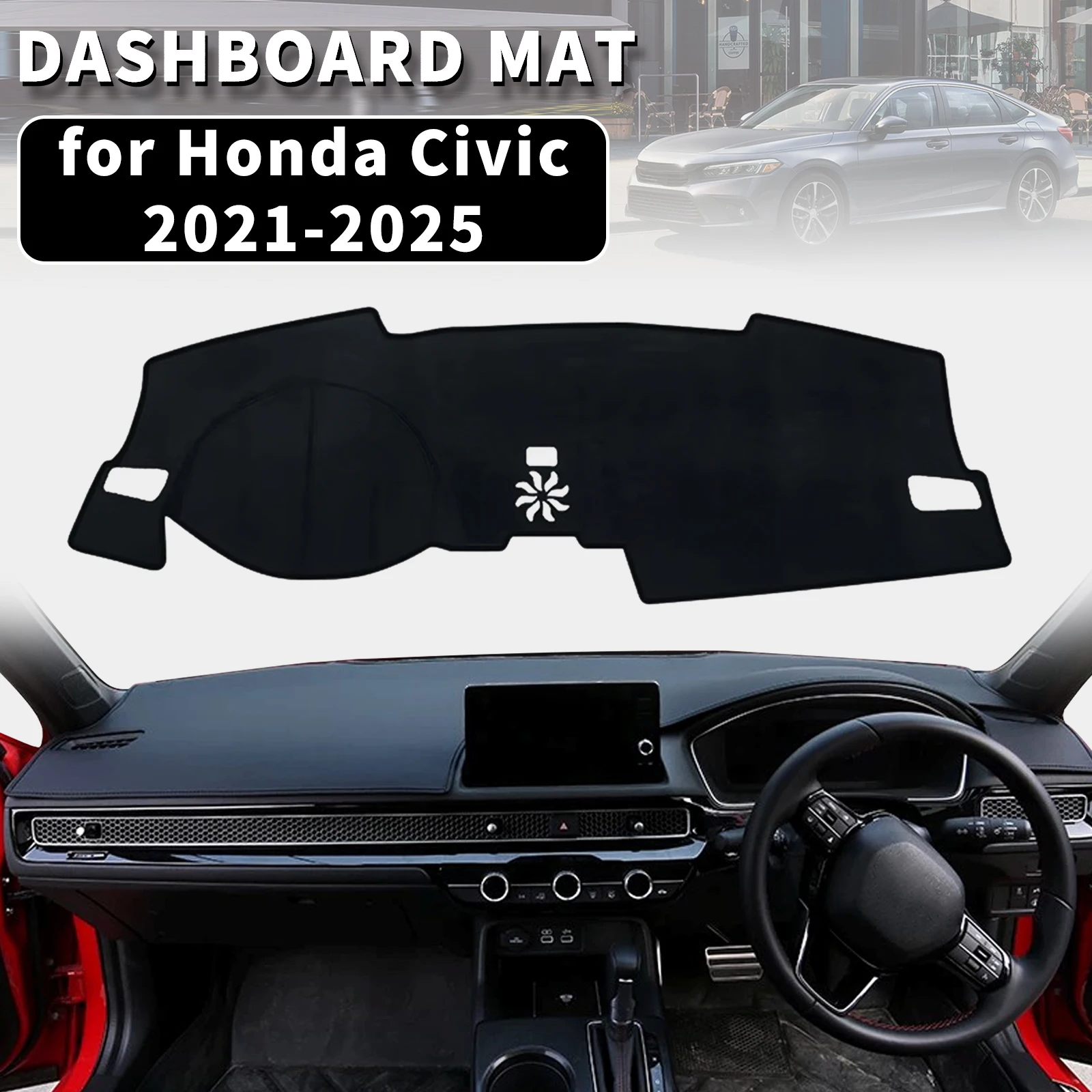 for Honda Civic 2021-2025 11th Gen Dashmat Dashboard Cover Dash Mat Anti-UV Sun Shade Carpet Pad Styling Accessories Protector
for Honda Civic 2021-2025 11th Gen Dashmat Dashboard Cover Dash Mat Anti-UV Sun Shade Carpet Pad Styling Accessories Protector