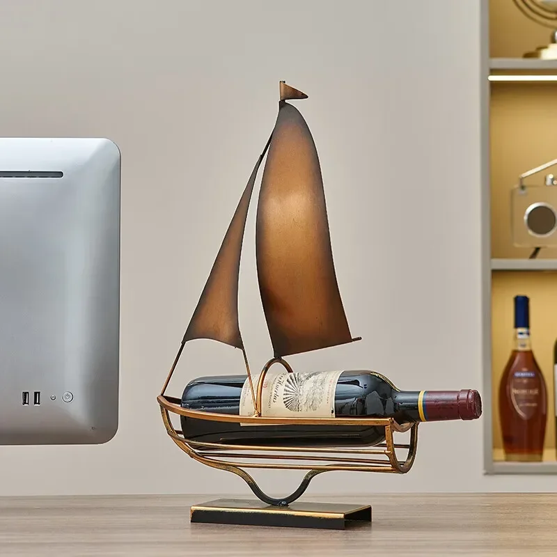 Iron Sailboat Rack, Slanted Wine TV Cabinet, Desktop Decoration, Joyful Gift
Iron Sailboat Rack, Slanted Wine TV Cabinet, Desktop Decoration, Joyful Gift