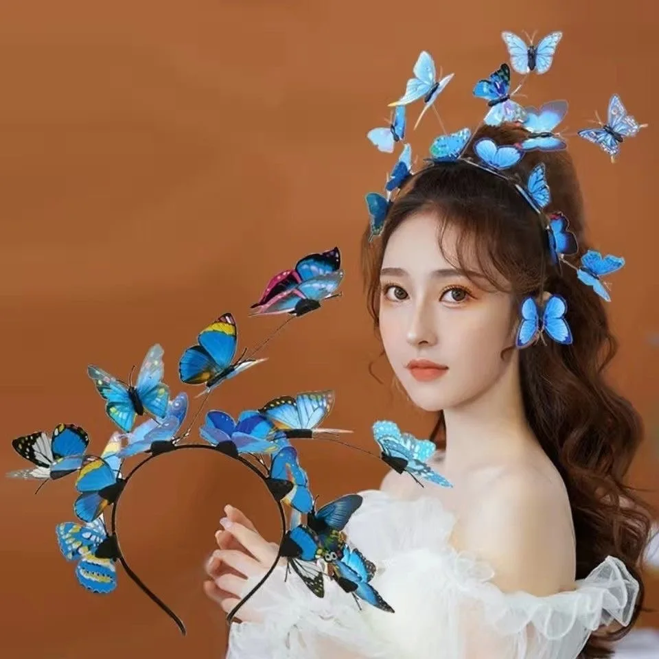Colorful Butterfly Fascinator Hats Monarch Butterfly Decor Crown Tea Party Headband Halloween Costume Headpiece Girls Hair Hoop
Colorful Butterfly Fascinator Hats Monarch Butterfly Decor Crown Tea Party Headband Halloween Costume Headpiece Girls Hair Hoop