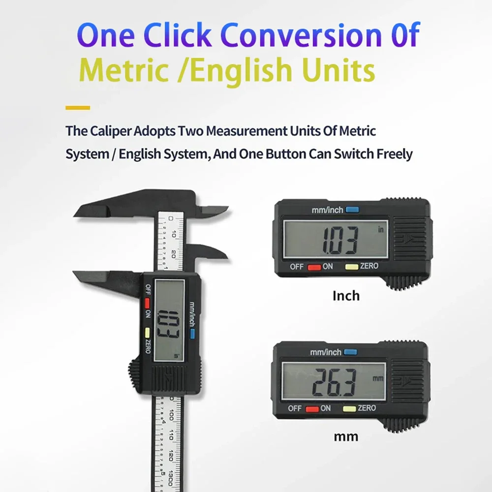Digital Caliper 0-150mm, Electronic Vernier with LCD Display, High Precision Jewelry Bracelet Ruler for DIY & Measurement
Digital Caliper 0-150mm, Electronic Vernier with LCD Display, High Precision Jewelry Bracelet Ruler for DIY & Measurement