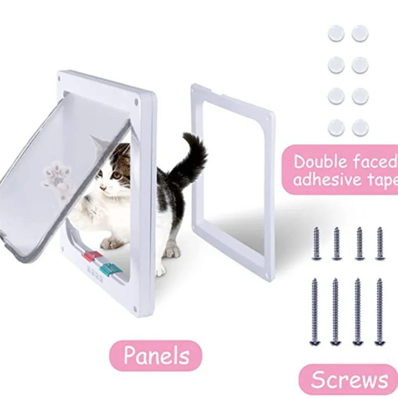 PARKER Dog and Cat Door Stopper Door Panel with 4-Way Security Lock Dog and Cat Stopper Door ABS Plastic Small Pet Door Set
PARKER Dog and Cat Door Stopper Door Panel with 4-Way Security Lock Dog and Cat Stopper Door ABS Plastic Small Pet Door Set