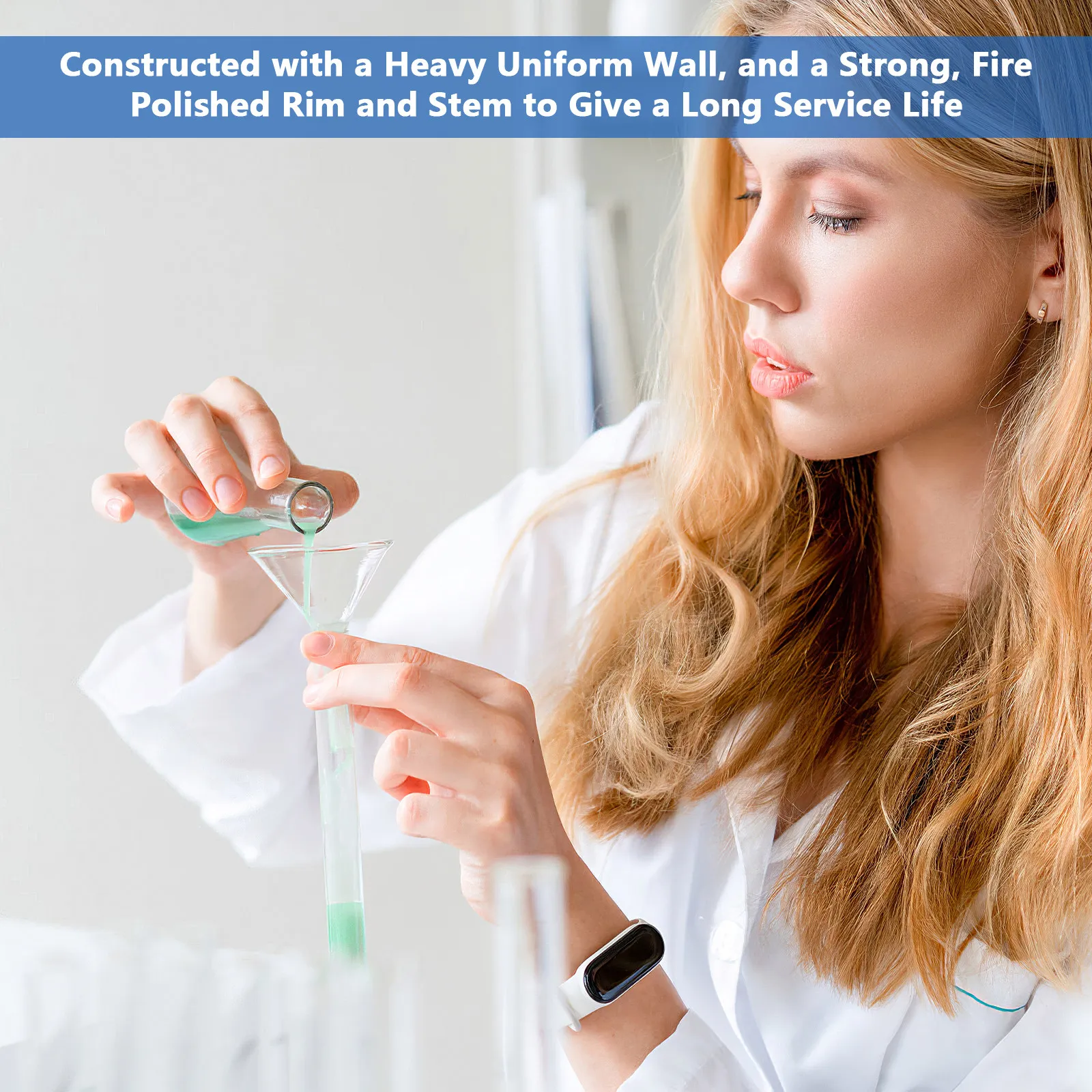 Набор из 5 стеклянных воронок с толстыми стенками, обработанных методом огневой полировки, для переливания химикатов, термостойкие
Набор из 5 стеклянных воронок с толстыми стенками, обработанных методом огневой полировки, для переливания химикатов, термостойкие