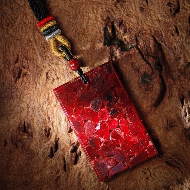 Natural raw ore cinnabar raw stone crystal sand large particles fully transparent nothing card pendant men's and women necklace
Natural raw ore cinnabar raw stone crystal sand large particles fully transparent nothing card pendant men's and women necklace