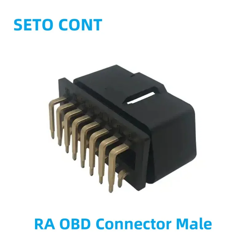 J1962 12V or 24V Right Angle OBD Connector Male 16 Pin OBD2 Plug With 16 Pin Terminals Golden Plated OBDII Interface
J1962 12V or 24V Right Angle OBD Connector Male 16 Pin OBD2 Plug With 16 Pin Terminals Golden Plated OBDII Interface