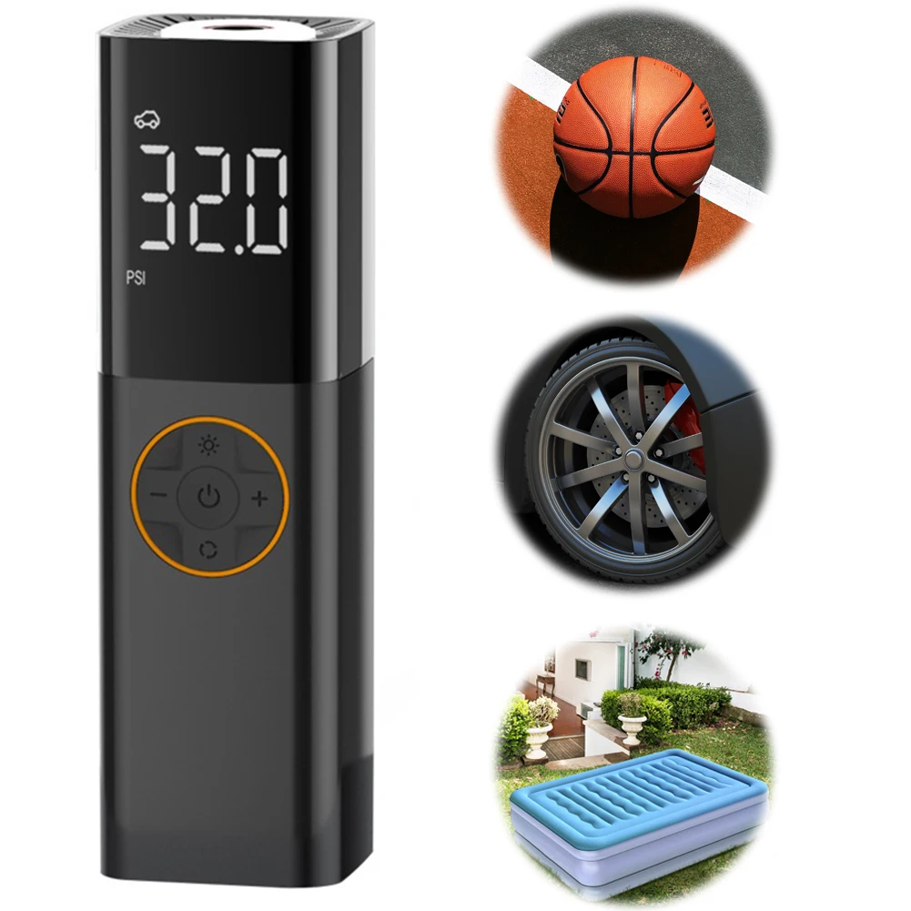 150PSI Portable Car Inflator Pump with LED Light Car Tire Inflator Digital Display Electric Air Pump for Automobile Bicycle Ball
150PSI Portable Car Inflator Pump with LED Light Car Tire Inflator Digital Display Electric Air Pump for Automobile Bicycle Ball