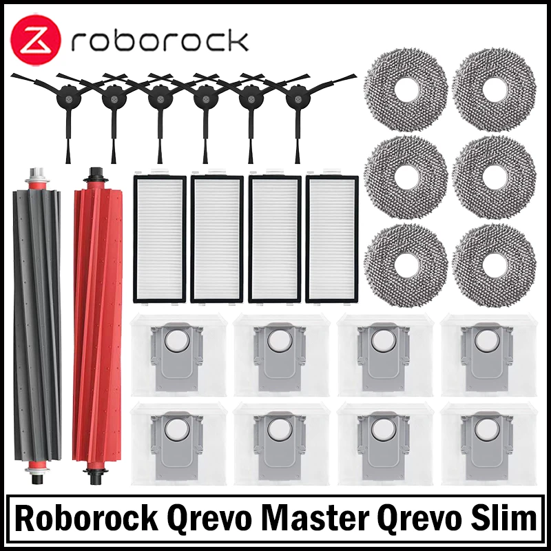 Roborock Qrevo Master / Qrevo Slim Robot Vacuums Cleaner Accessory Main Side Brush Hepa Filter Mop Cloths Dust Bag Spare Part
Roborock Qrevo Master / Qrevo Slim Robot Vacuums Cleaner Accessory Main Side Brush Hepa Filter Mop Cloths Dust Bag Spare Part